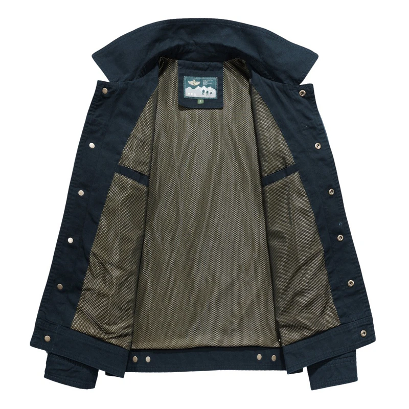 

Brand Jacket Men Coat Autumn Mens Jackets Casual Fashion Outwear Coat Military Jacket Single Breasted Veste Homme Big Size M-4XL