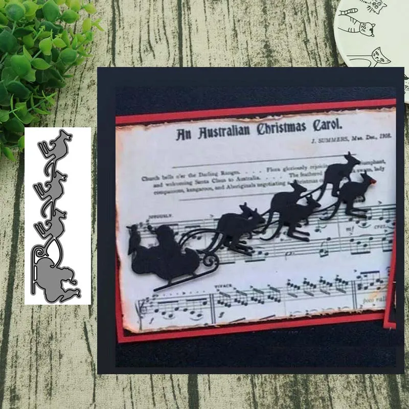 Рождественская форма для ножа кенгуру металлическая Форма резки набор пресс