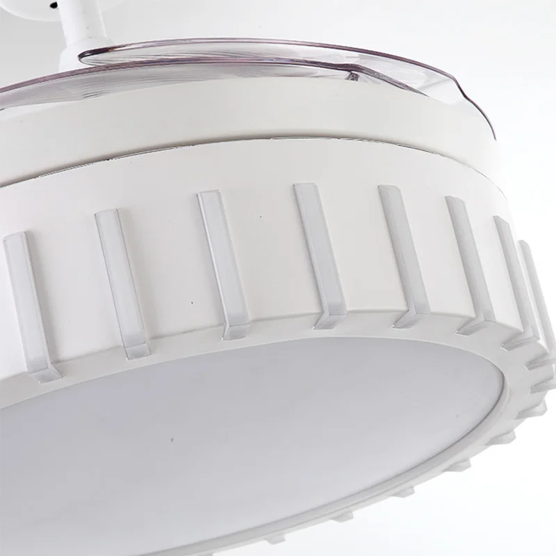 Невидимый светодиодный потолочный вентилятор бесшумная белая лампа 42 дюйма для