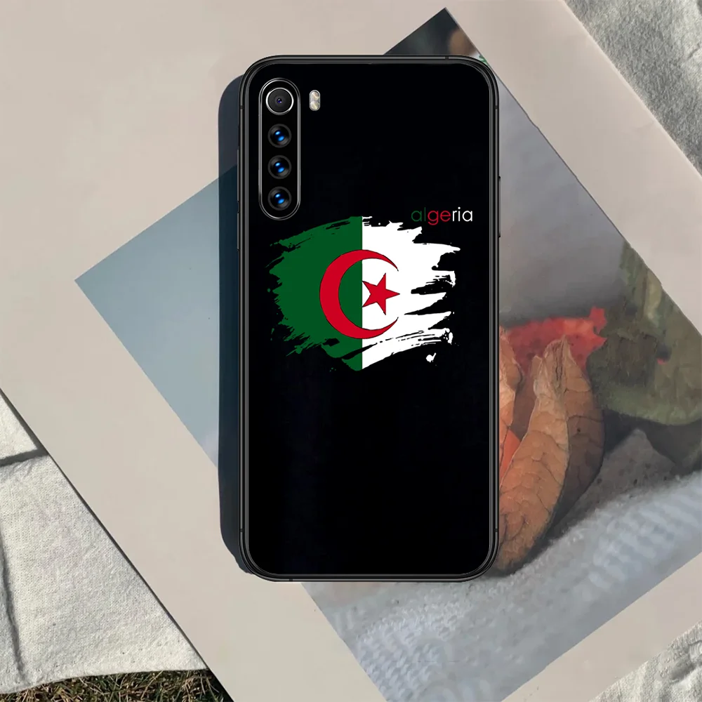 

Algeria Flag Phone Case For XIAOMI Redmi Note 5 7 8 T 9 6A 7A 8A 9S K 20 30 Pro black Waterproof 3D Funda Pretty Cell Soft