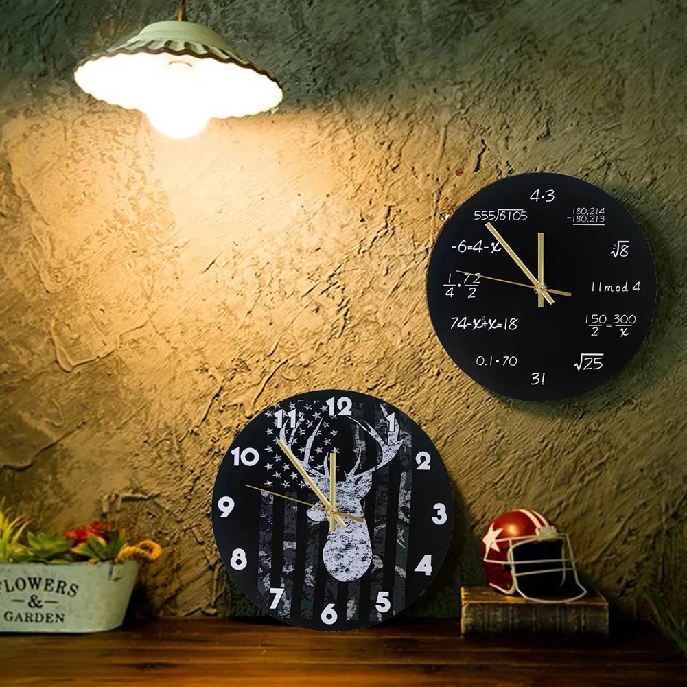 Настенные часы в стиле ретро круглые тихие настенные индустриальном без тикания