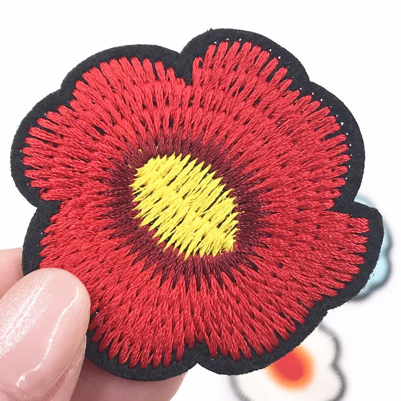 1 шт. Новое поступление розовый белый красный желтый цветочный значок вышитая