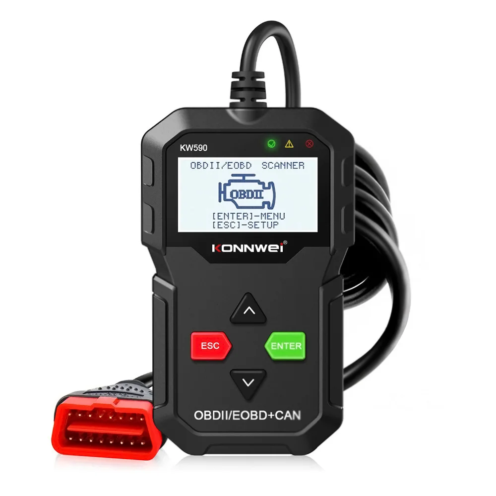 

2020 OBD диагностический инструмент KONNWEI KW590 считыватель кодов автомобиля OBD2 сканер с поддержкой нескольких брендов автомобилей и языков