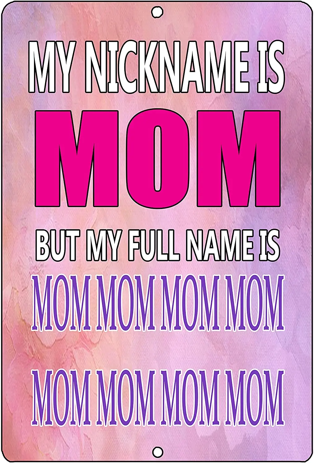 Забавная мама подарочная металлическая Оловянная Sign для дома и офиса Настенный