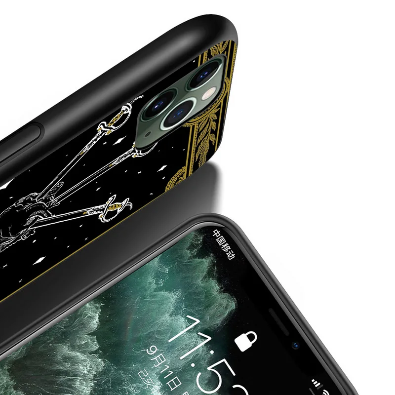 

Cool Death Tarot Fate For Apple iPhone 12 Mini 11 XS Pro Max XR X 8 7 6 6S Plus 5 5S SE 2020 Black Phone Case