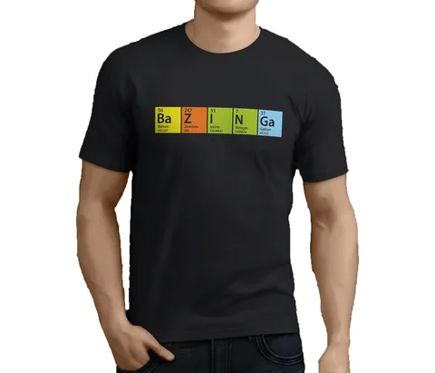 Новая популярная мужская Черная футболка Bazinga The Big Bang Theory POAH, мужские хлопковые футболки, уличная одежда, топы в стиле Харадзюку, модная футболка