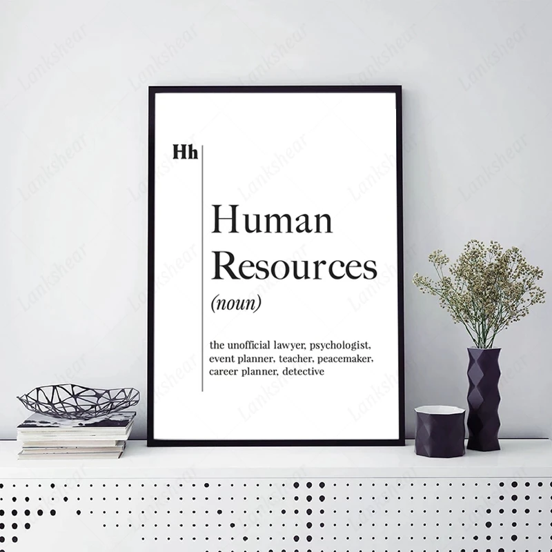 

Human Resources Definition Poster Hd Print Hr Office Decor Recruiter Coworker New Job Gift Wall Art Scandinavian Canvas Painting