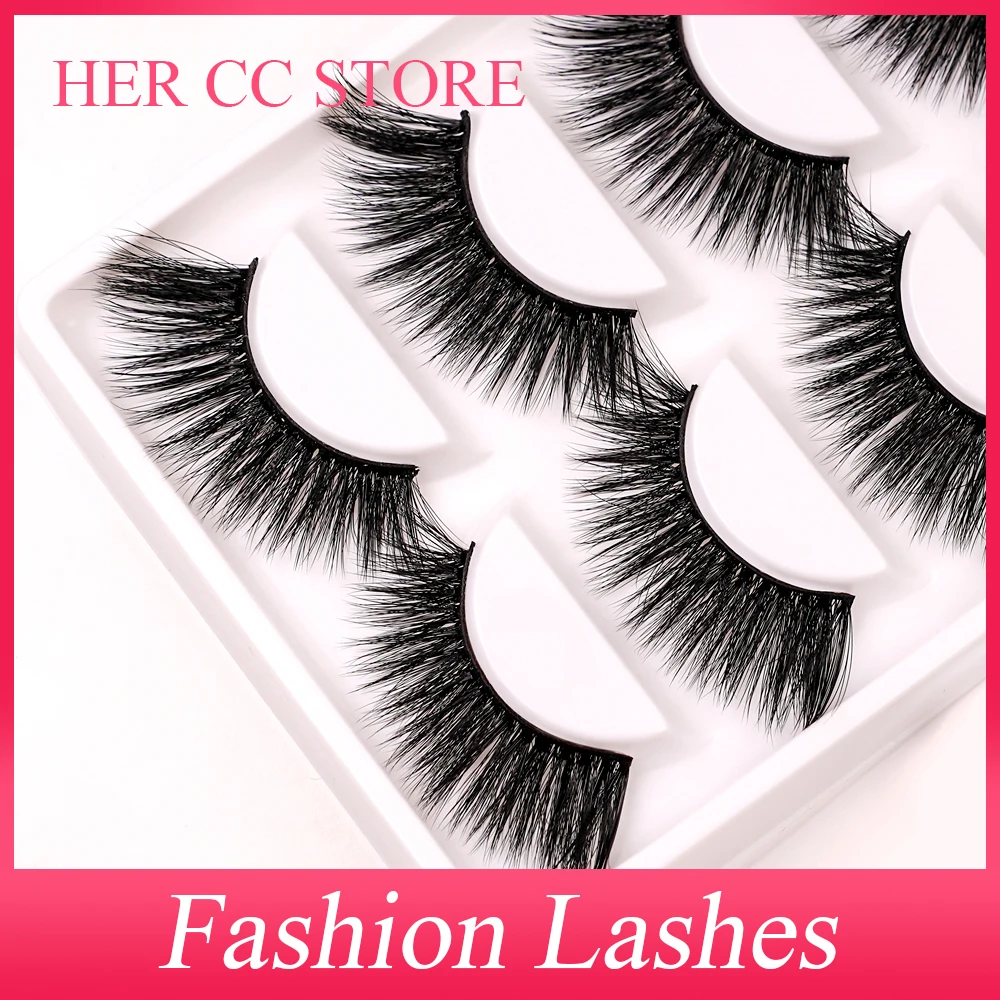 

Индивидуальная упаковка 5 пар 0,07 мм 3D Мягкие драматические натуральные толстые модные накладные ресницы высокое качество макияж (5D065)