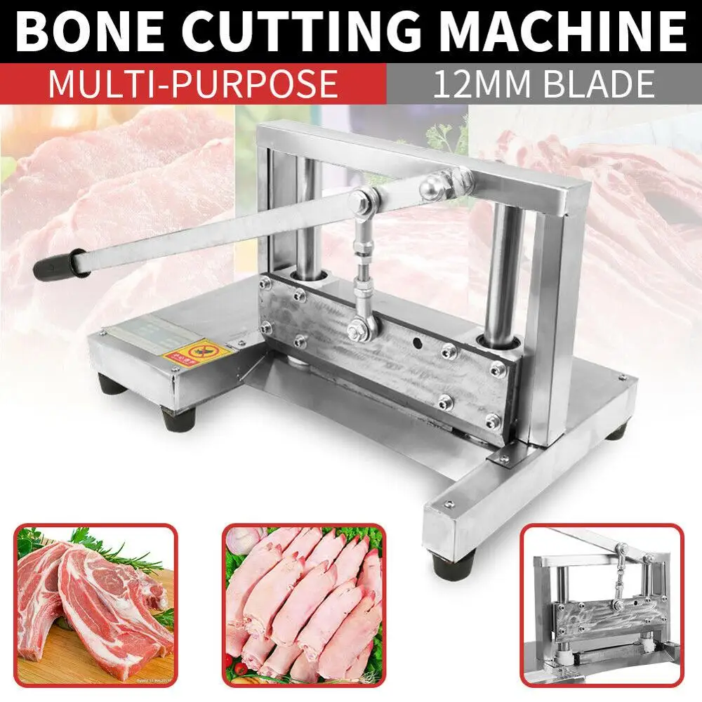 M&aacute;quina comercial para cortar huesos, cortadora de carne congelada, Trotter Manual para picar carne, varillas-0