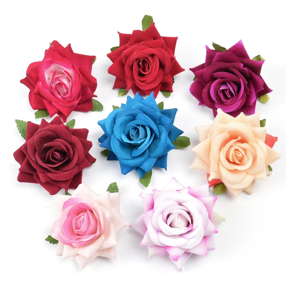 

10Pcs 6Cm Rose Head Diy Gifts Candy Box Christmas Crafts Festival Supplies Home Wedding Decoration Accessories Artificial Flower