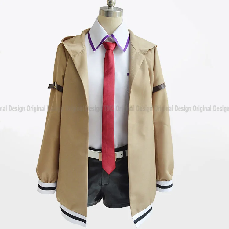 9 шт. Косплей Костюм ворота Steins японский аниме косплей Makise Kurisu куртка пальто наряд