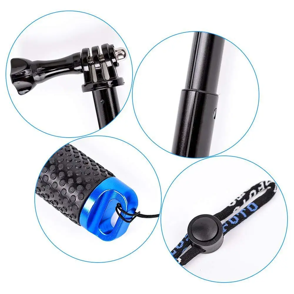 Аксессуары для Go Pro ручной выдвижной полюсный монопод селфи Палка GoPro HERO8 7 6 HERO4 HERO 5