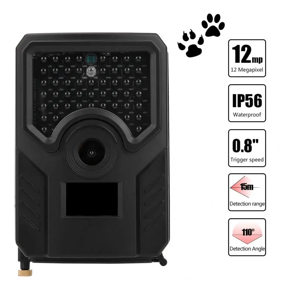 Новая водонепроницаемая охотничья камера 1080P 12 МП видеокамера для дикой природы