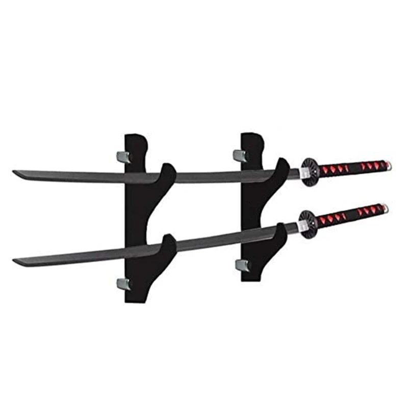 

2/3 Яруса Держатель меча настенное крепление меч самурайский стенд дисплей настенная вешалка стойка