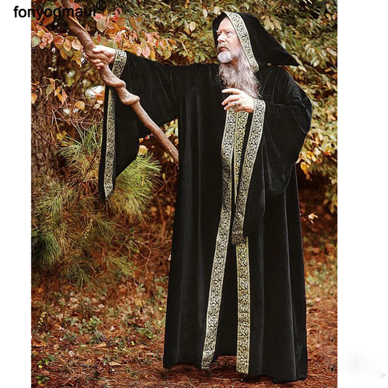 Мужской и Женский костюм ведьмы из мультфильма Монах с капюшоном в винтажном