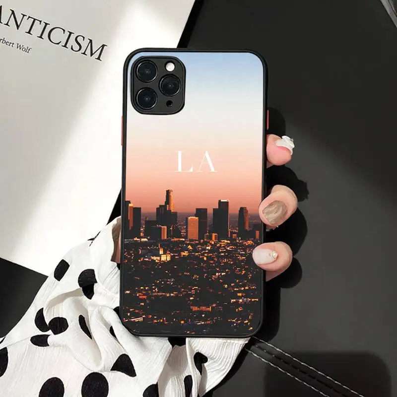 

Travel Los Angeles California Phone Case For iphone 12 11 7 8 plus mini x xs xr pro max matte transparent cover