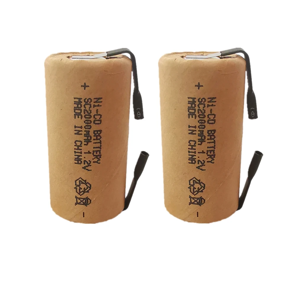 Seaspray nicd 2-20 шт. Ni-CD SC2000mAh с вкладками Sub C 10C Номинальная 1 2 В аккумуляторная батарея