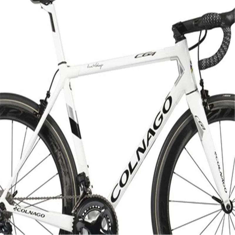 Глянцевая рама Colnago C64 PJWW из углеродного волокна для шоссейного велосипеда, белая рама для велосипеда C64