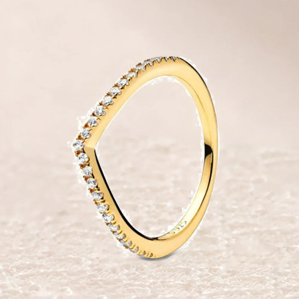 

166316CZ Shine Sparkling Wishbone Ring
