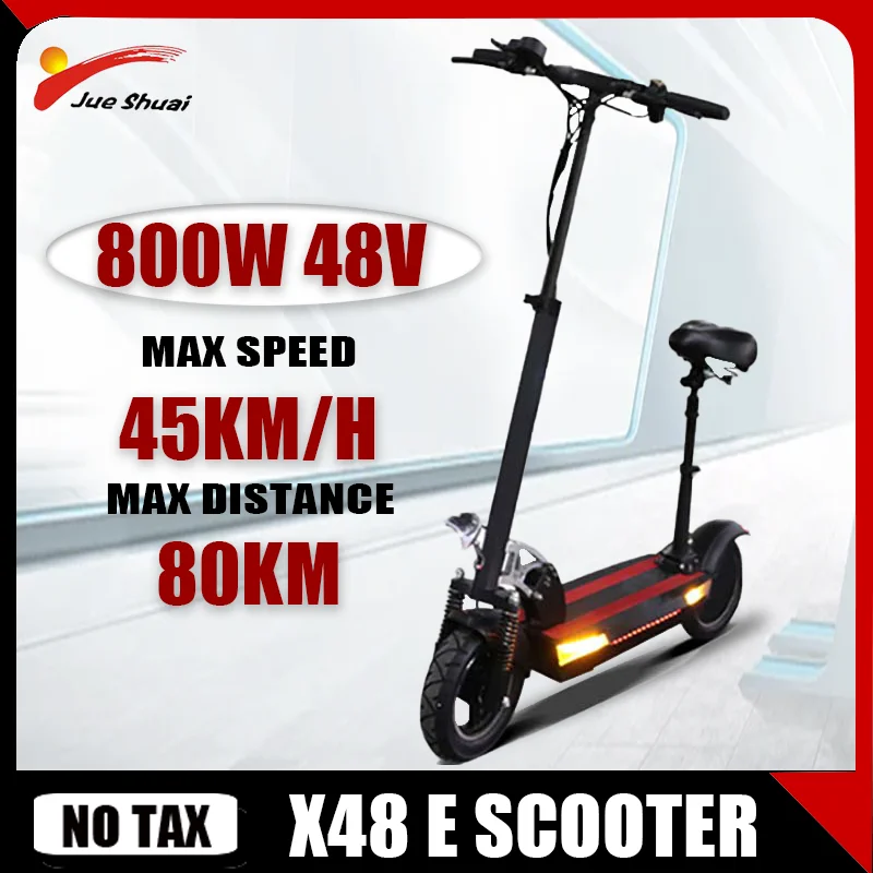 

No Vat Foldable Electric Scooters Adults 1000W 48V 24AH Lithium Battery scooter 10inch Street Tire Long Distance E Scooter