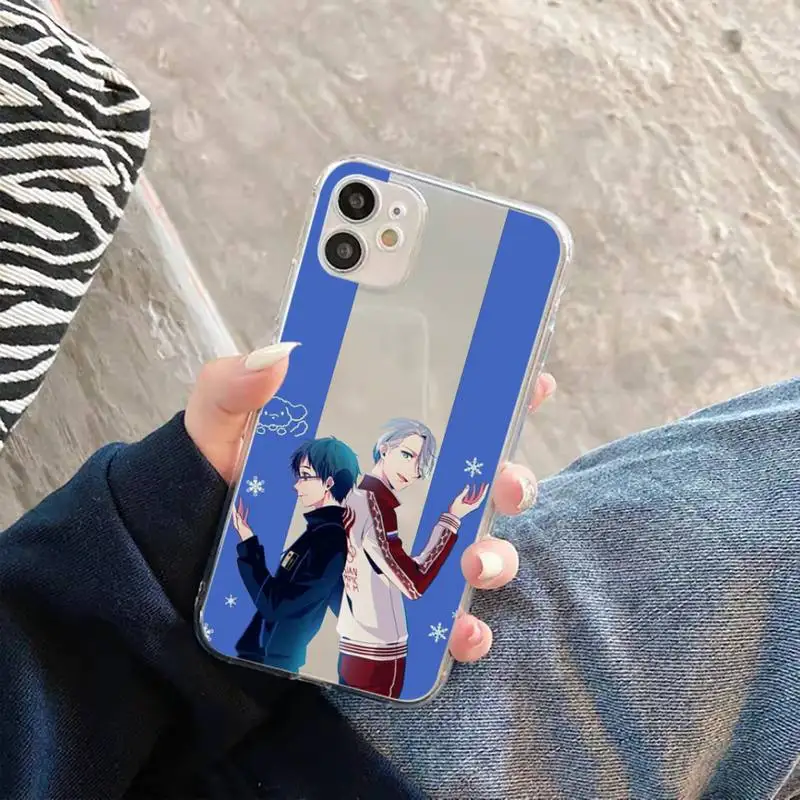 

Yuri on Ice Phone Case Transparent for Clear iPhone case 11 12 mini pro XS MAX 8 7 6 6S Plus X 5S SE 2020 XR
