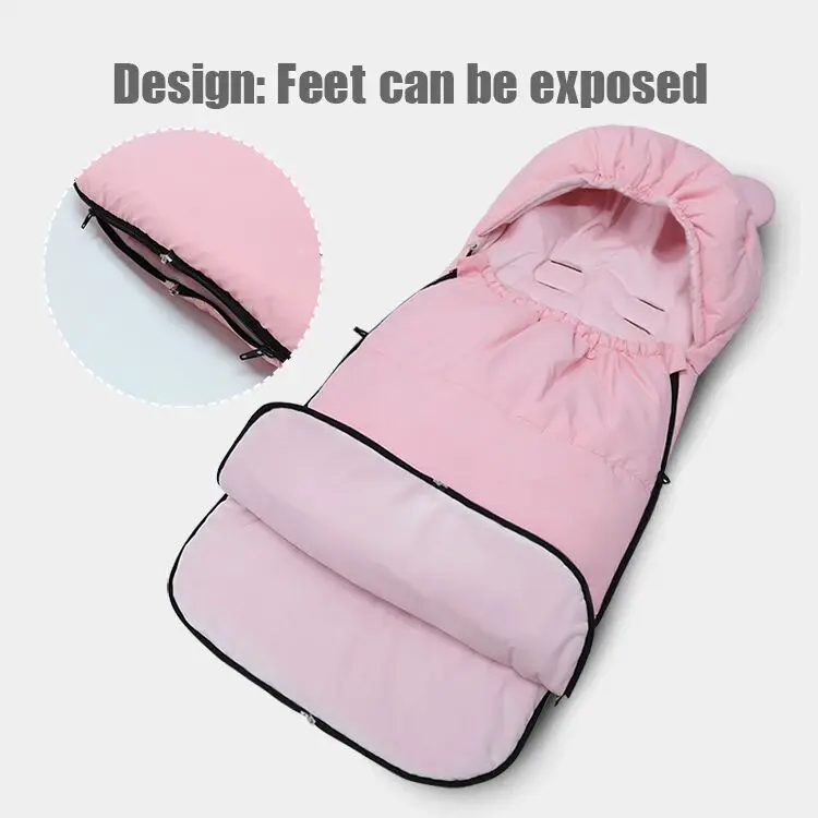 Детская коляска, спальный мешок, зимние теплые спальные мешки для новорожденных, утолщенный флисовый спальный мешок для ног, чехол для коля... от AliExpress RU&CIS NEW