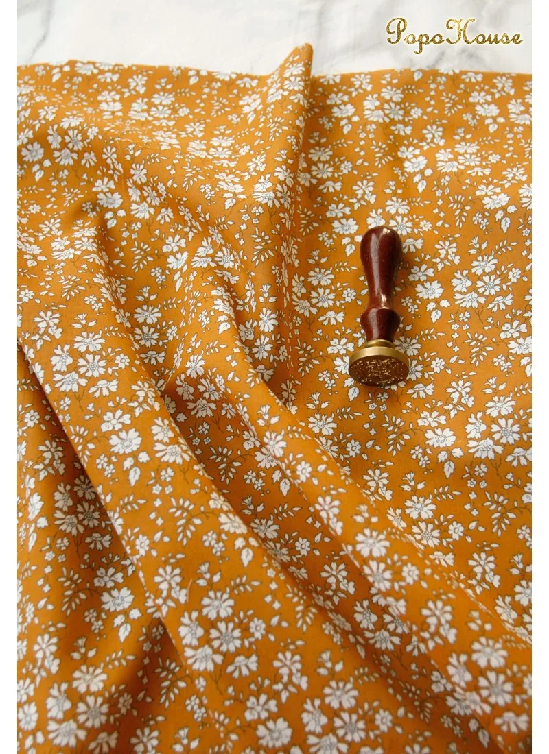 ZENGIA тонкая прозрачная мягкая хлопковая Поплиновая ткань с цветочным принтом 50x140