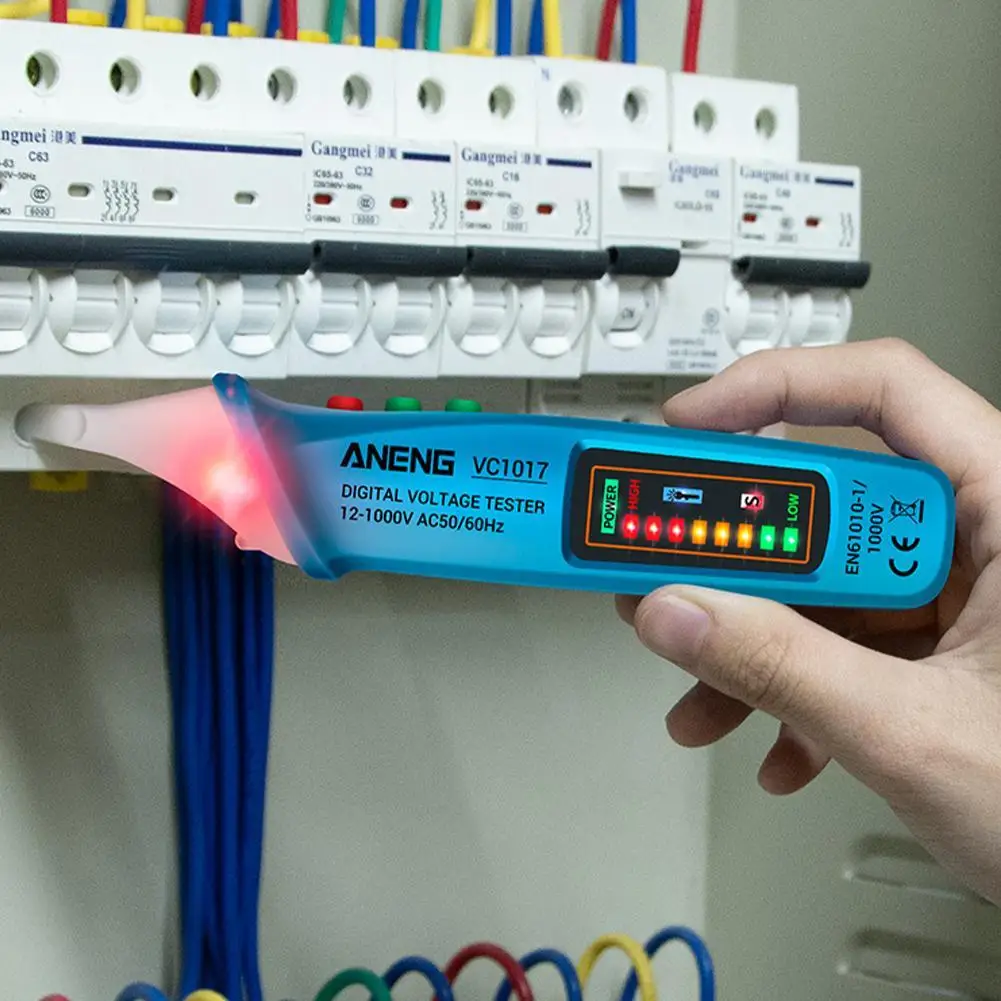 

AC Voltage Detector Tester Meter 12V-1000v Non-contact Style LED vape meter Indicator voltage Electric pen Pen L4R7
