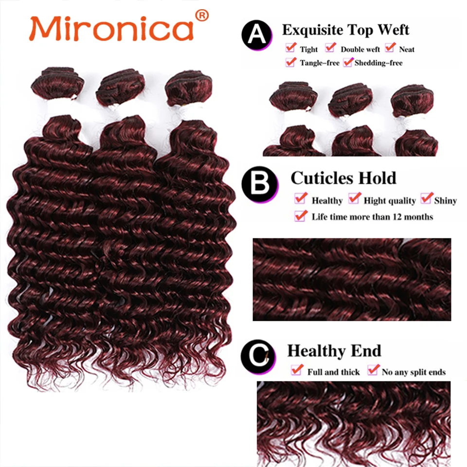 

99J Human Hair Bundles Deep Wave Bundles 1/2/3/4 Pcs Bundles 100% Human Hair Brazilian Hair Weave Bundles Remy Hair Extensions