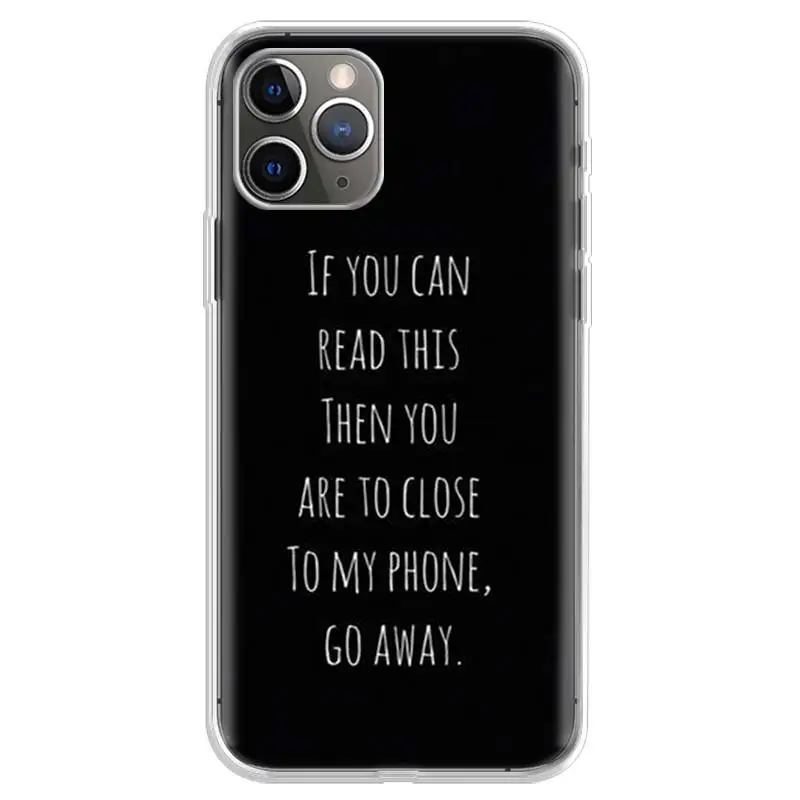 Надписью Don't Touch My Phone (не трогай мой телефон случае для iPhone 11 12 Mini Pro 7 6X8 6S плюс XS MAX