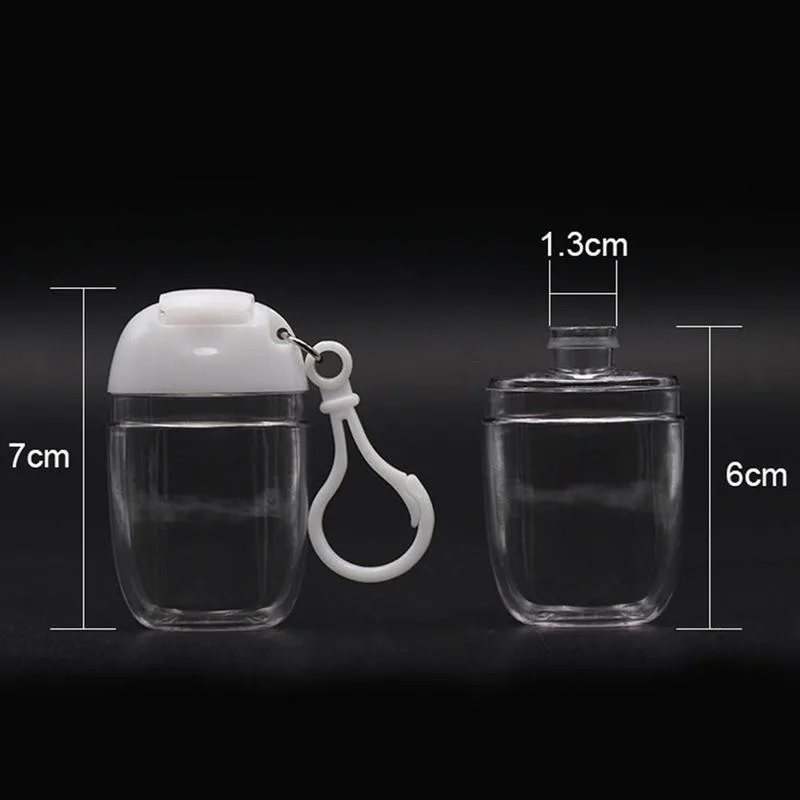 

30ml Disinfectant Gel Dispenser Portable Disinfectant Sanitizer Kids Bottles Keychain Bottle Gel Hand Dispenser Gel Disinfe R7A4