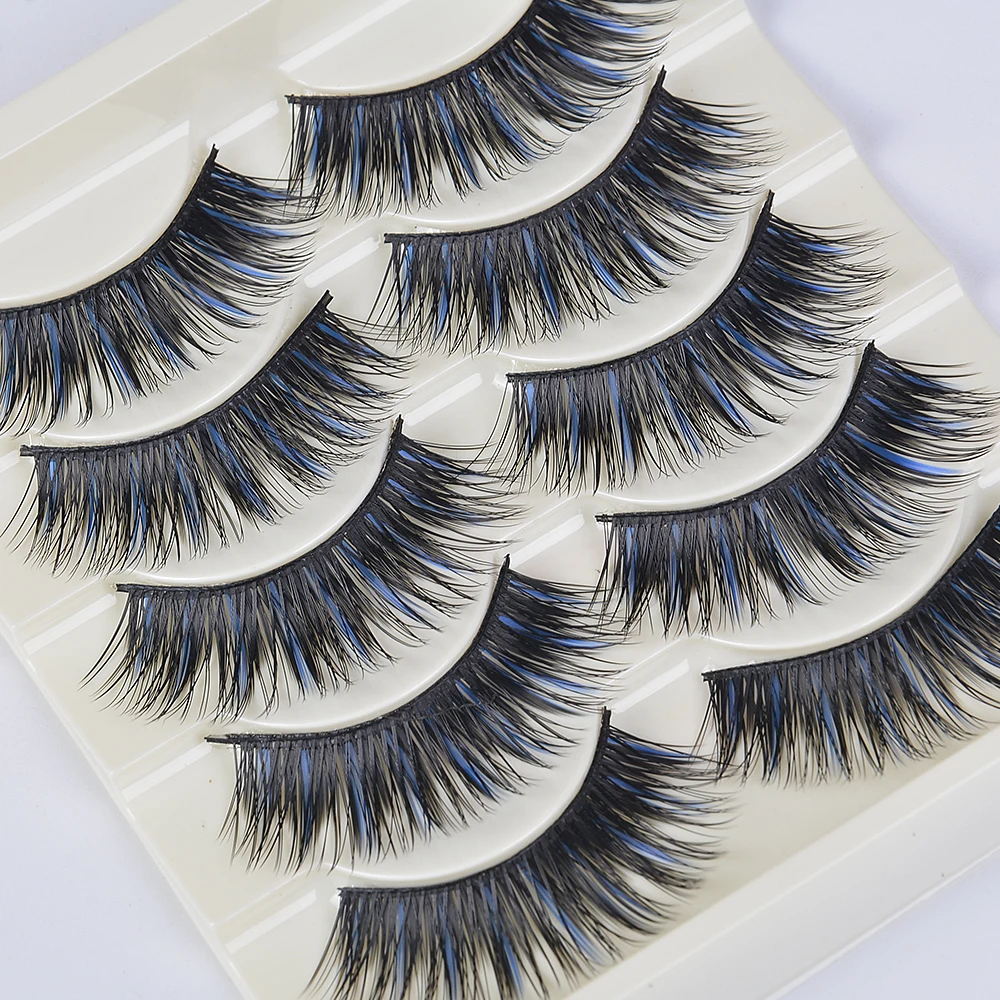 5 пар накладных ресниц натуральные высококачественные ручные ресницы крылатые