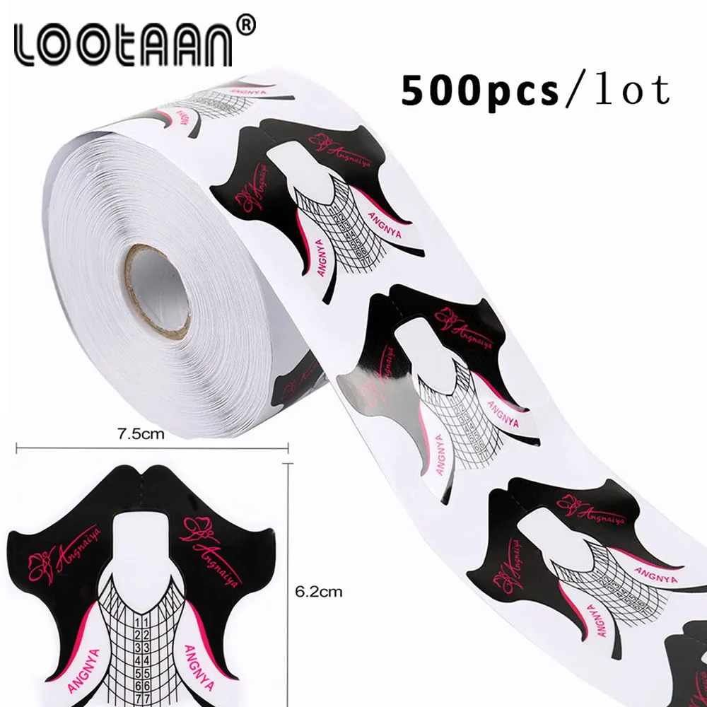 500 шт. формы для наращивания ногтей в форме рыбы|Форма ногтей| |