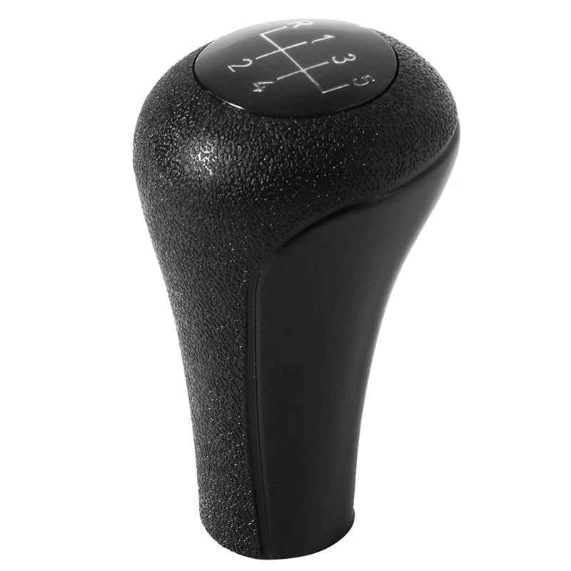 

5 speed Manual Plastic Gear Shift Knob 12mm Stick Hole (Black) for BMW Series 1 to 7 X5 E30 E36 E46 E39 E34 Z3