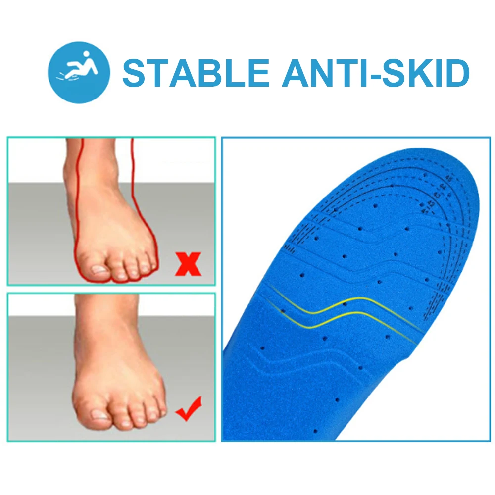 Стельки спортивные с эффектом памяти дышащие поглощение пота Беговая спортивная