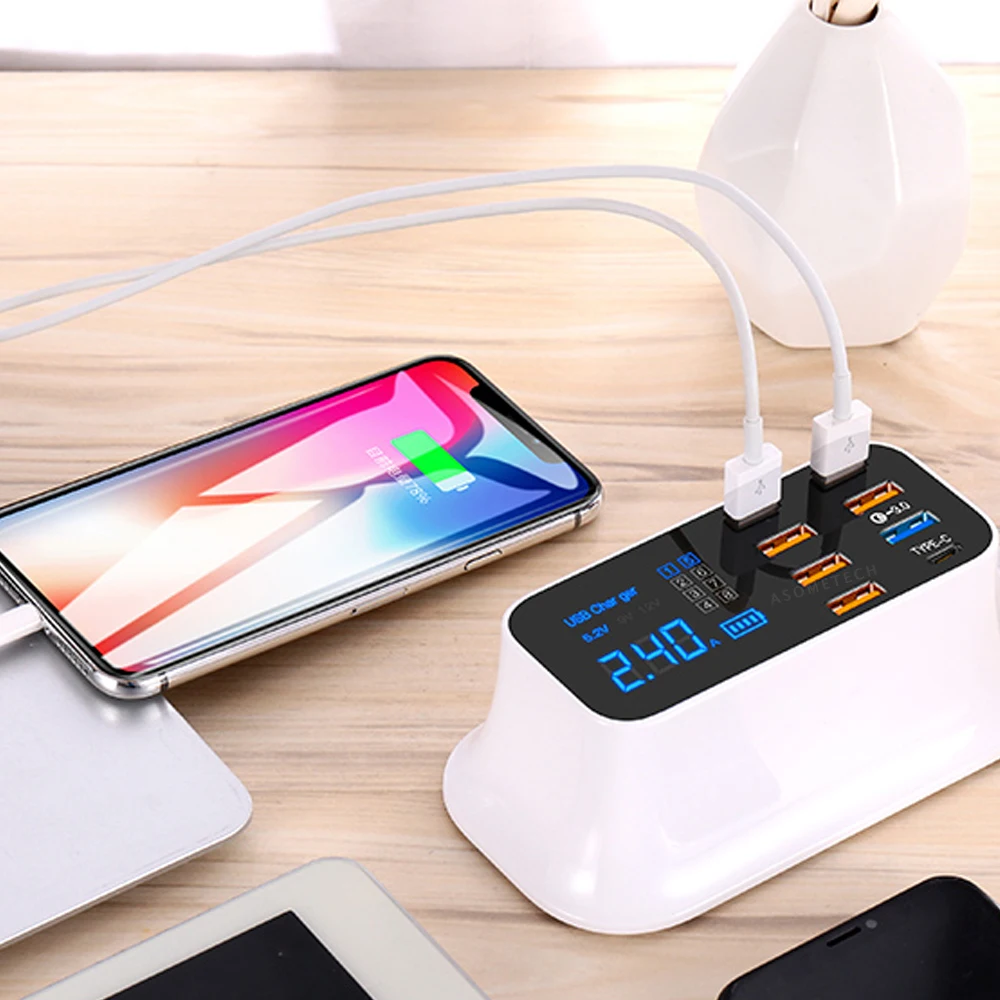 Зарядное устройство ASOMETECH QC 3.0 PD 40 Вт|Зарядные устройства для телефонов| |
