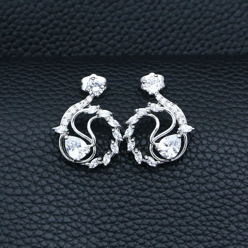 Комплект из колье серёг и кольца серебра 925 пробы | Украшения аксессуары