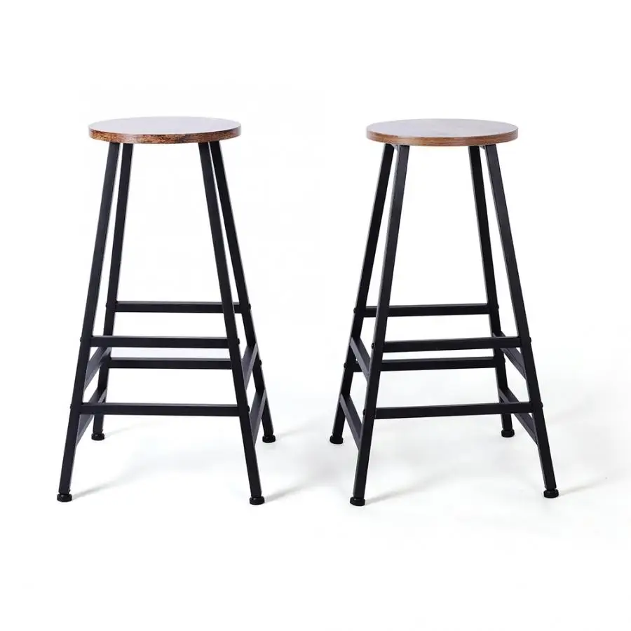 Барный стул барный мебель кухонный набор из 2 деревенских коричневых