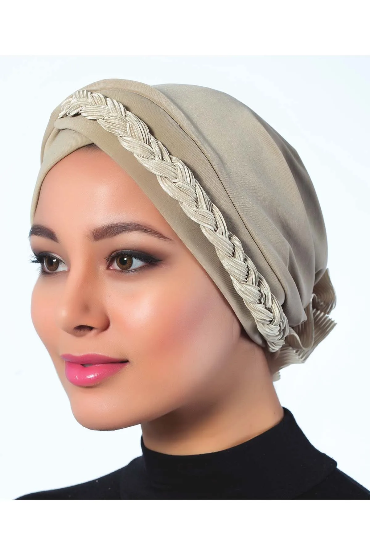 

2022 New Fashion Cross Pleat Twisted Ready Made Turban Hijab Bonnet Scarf Cancer Cap Special Women Product Beret Bandana Muslim
