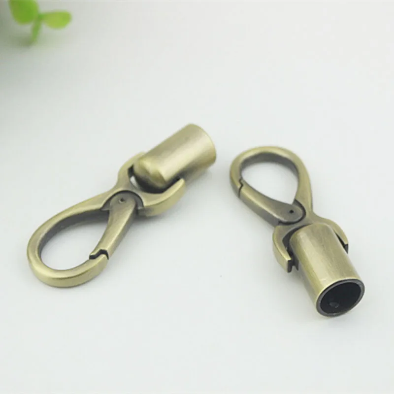10pcs 12x65mm Bag Metal Buckles Tassel Cords Stopper Clasp Handbag Strap Belt Hanging Snap Hook Buckle DIY Hardware Accessories