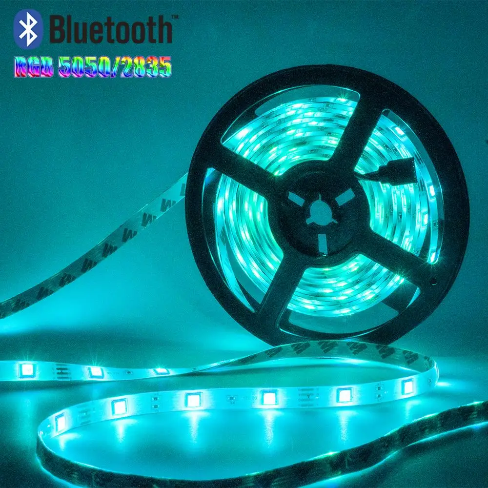 

Bluetooth LED Strips Lights luces LED RGB 5050 SMD 2835 DC12V 5M 10M 15M Waterproof Flexible Ribbon Diode Christmas Decor