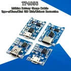 Мини Micro Тип-c USB 5V 1A 18650 TP4056 модуль зарядного устройства литиевой батареи зарядная плата с двухканальная видеокамера с защитой функции 1A литий-ионный аккумулятор