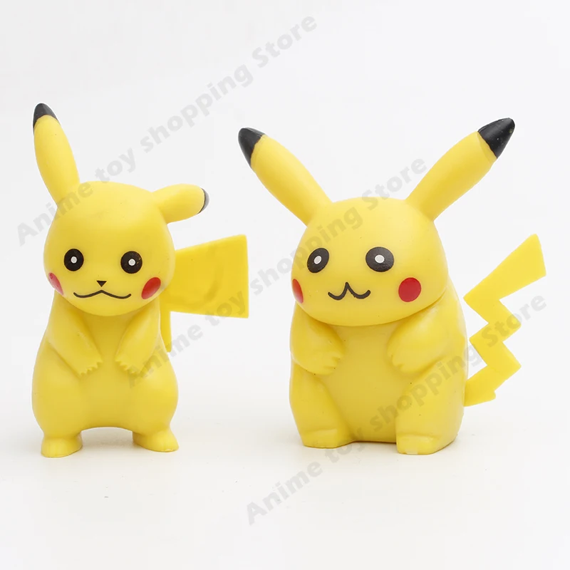 12pcsset 8cm pokemon dolls anime toy pikachu action toy figure toys model ornaments anime toys figures for kids christmas gifts free global shipping