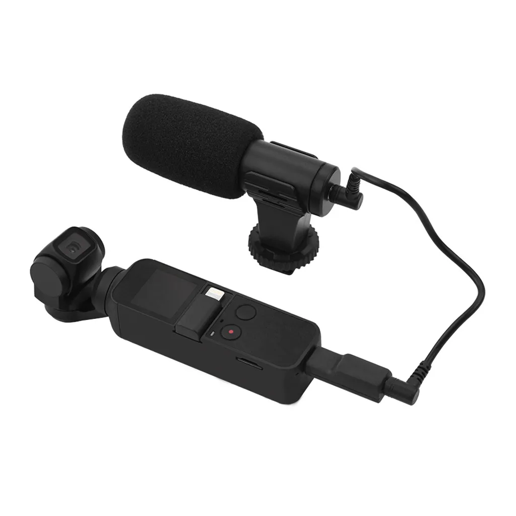 

COMPUDA Mini Portable Video Microphone + USB-C 3.5mm Mic Adapter For DJI OSMO Pocket drone accessories and parts