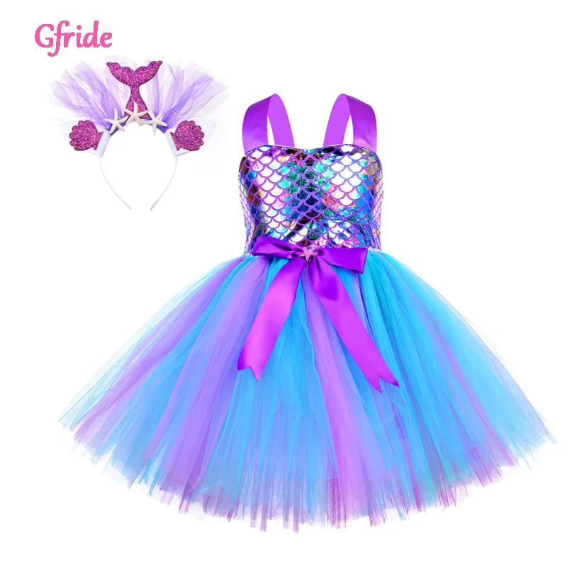 

Костюм Русалки для девочек; Детское платье-пачка принцессы; Детское летнее платье на Хэллоуин; Vestidos; Вечерние платья для дня рождения; Школь...