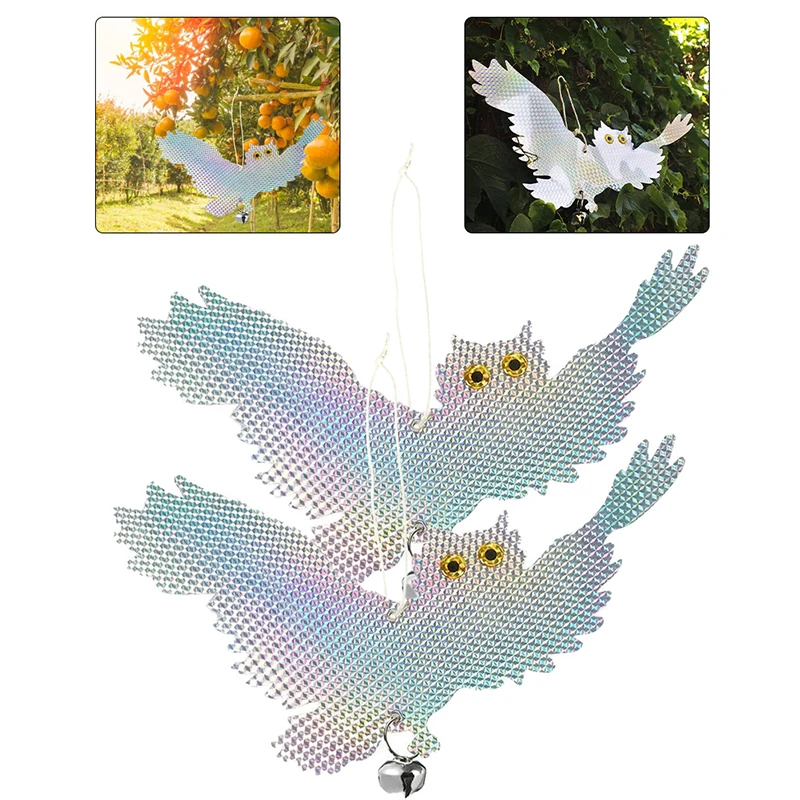 

Bird Repeller Garden Emulation Owl Bird Scarer Hanging Reflective Bird Repellent Pigeons Woodpecker Repellent Garden Supplies