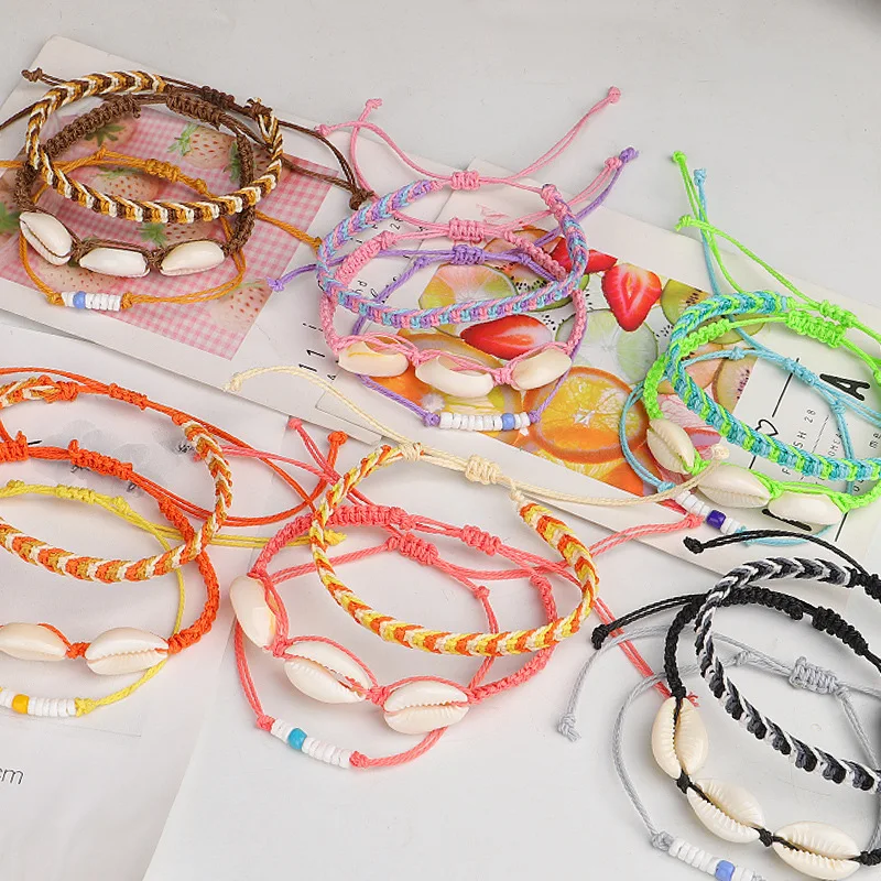 Meetvii богемный водостойкий Воск Веревка Браслеты Набор для женщин девушек ручной