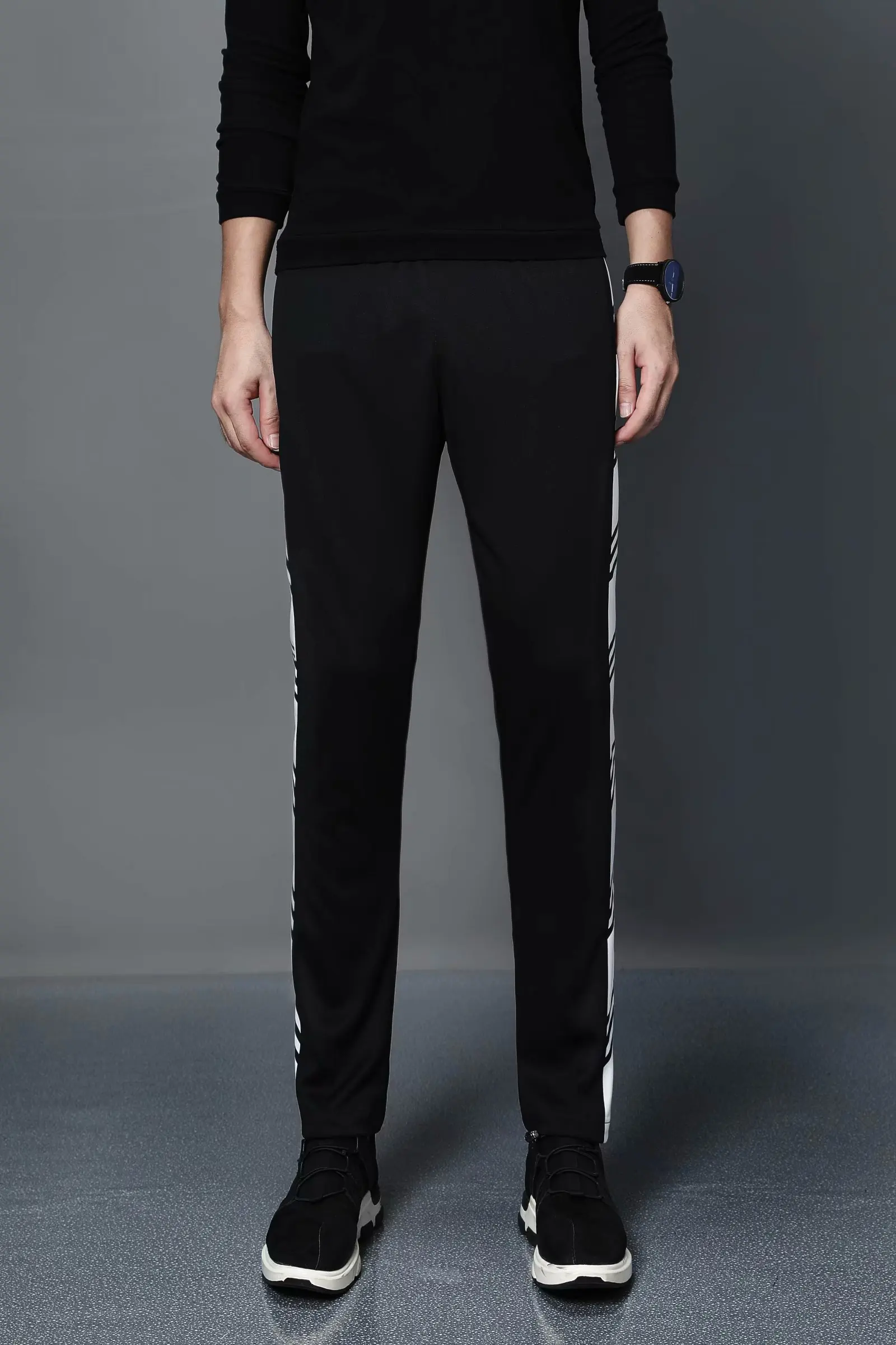 Модные мужские тренировочные спортивные брюки с карманами для бега штаны