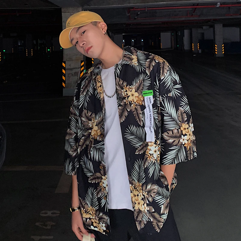 Разборчивые летние цветочные рубашки для мужчин 2020 Уличная Повседневная