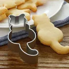 Алюминиевая форма для печенья в форме кошки, металлический резак для теста форма для выпечки печенья, форма для выпечки котенка, дропшиппинг, домашний мини